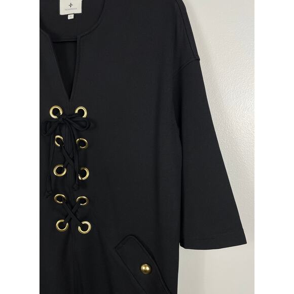 Tuckernuck Black Ellington Dress Small Classic Elegant Minimalist Contemporary - Picture 10 of 15